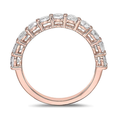 1.25 CT. TW Diamond Eleven Stone Band in 10K Rose Gold (I/I2)