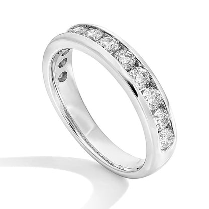 1.0 CT. TW Diamond Channel-Set Twelve Stone Band in 14K White Gold