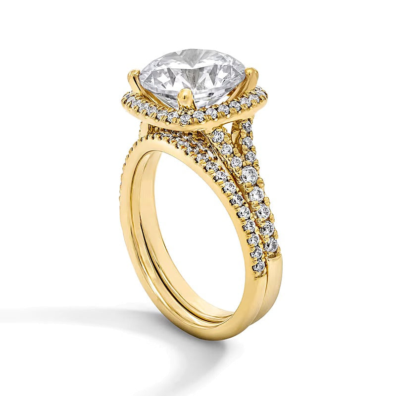4.75 CT. TW Lab-Grown Diamond Frame Bridal Set in 14K Gold (F/VS2)