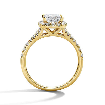 1.5 CT. TW Princess-Cut Lab-Grown Diamond Frame Engagement Ring in 14K Gold (F/VS2)