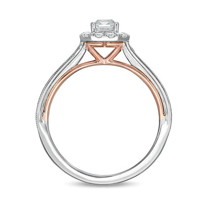 Zales Private Collection 1.0 CT. TW Colourless Diamond Engagement Ring in 14K Two-Tone Gold