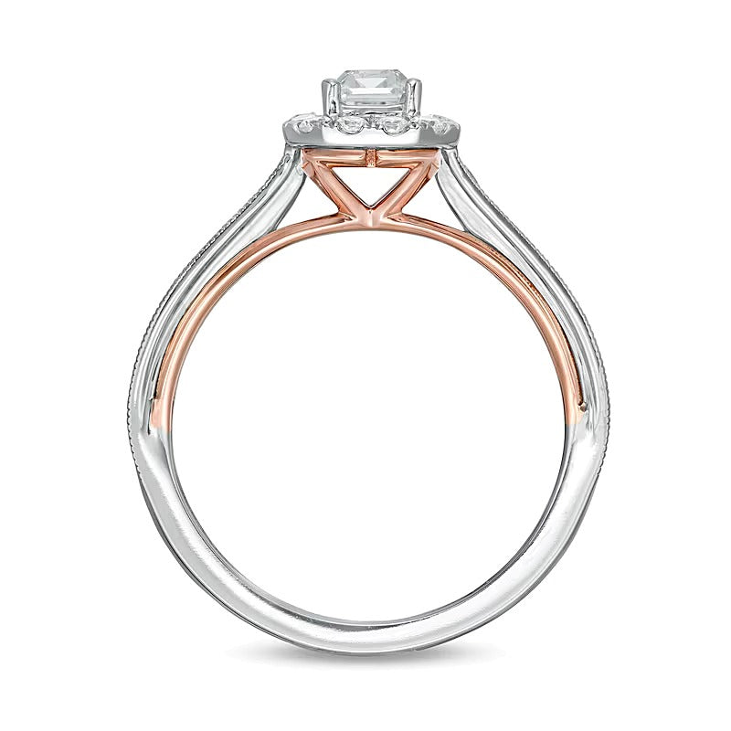 Zales Private Collection 1.0 CT. TW Colourless Diamond Engagement Ring in 14K Two-Tone Gold