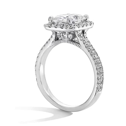 2.63 CT. TW Radiant-Cut Lab-Grown Diamond Frame Ring in 14K White Gold (F/SI2)