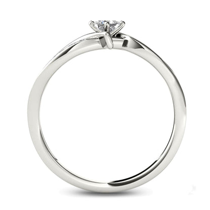 0.25 CT. TW Princess-Cut Diamond Bypass Promise Ring in 14K White Gold