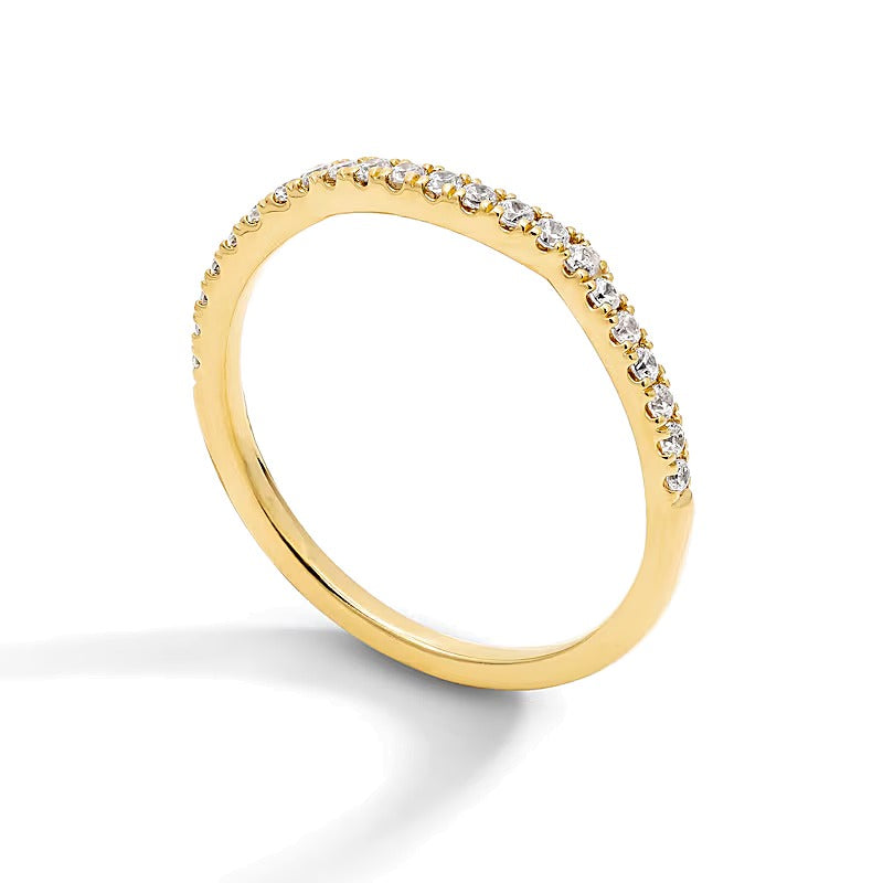 0.2 CT. TW Lab-Grown Diamond Contour Band in 14K Gold (F/SI2)