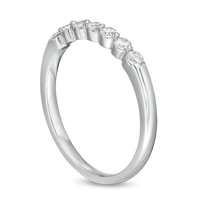 0.25 CT. TW Diamond Seven Stone Anniversary Band in 10K White Gold