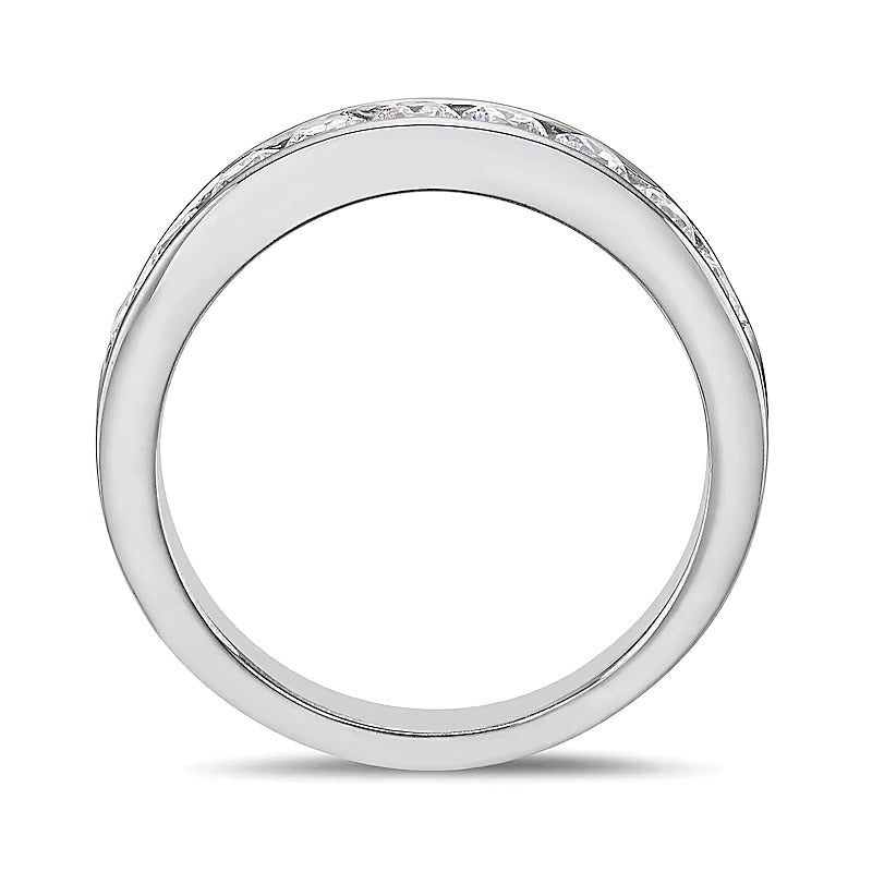 0.75 CT. TW Diamond Channel Nine Stone Band in 10K White Gold (I/I2)