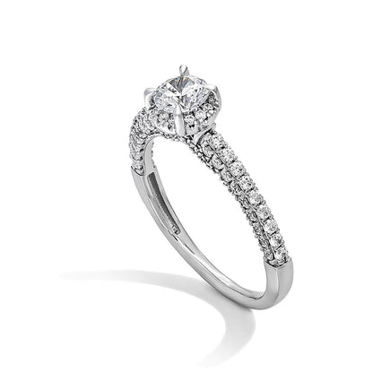 1.0 CT. TW Diamond Frame Engagement Ring in 14K White Gold