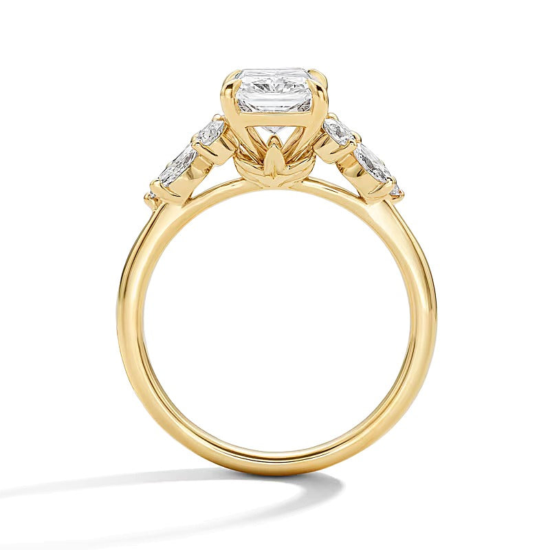 2.63 CT. TW Radiant-Cut Lab-Grown Diamond Engagement Ring in 14K Gold (F/VS2)