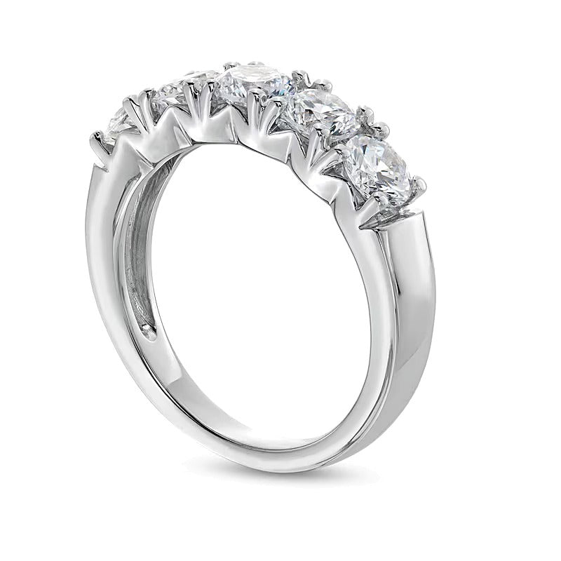 2.0 CT. TW Five Stone Lab-Grown Diamond Anniversary Band in 14K White Gold (F/SI2)