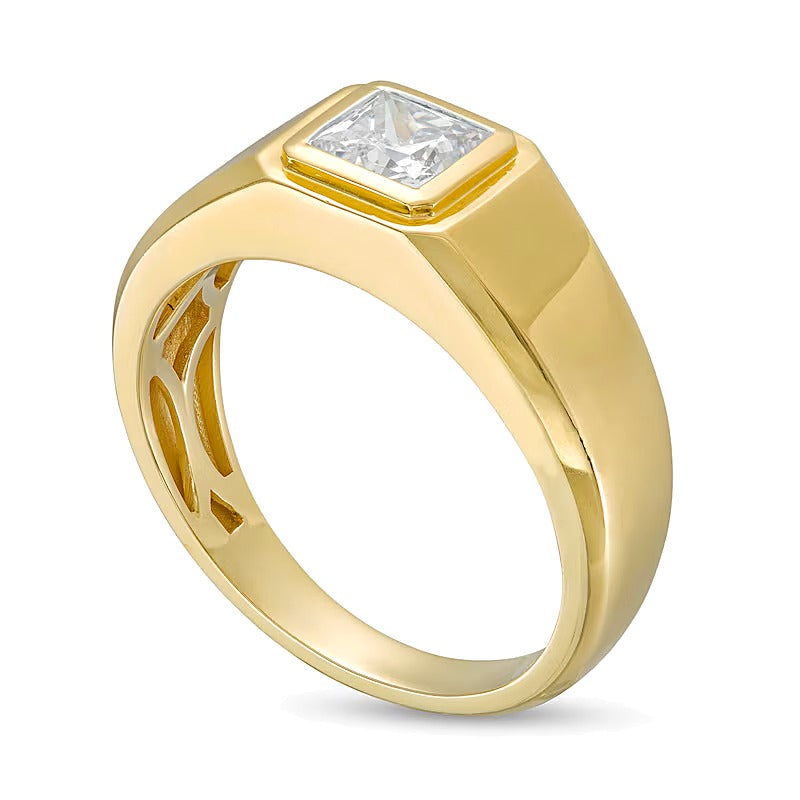 1.0 CT. TW Square-Cut Lab-Grown Diamond Solitaire Wedding Band in 14K Gold (F/VS2)
