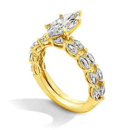2.5 CT. TW Marquise-Cut Lab-Grown Diamond Bridal Set in 14K Gold (F/VS2)