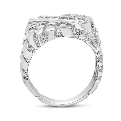 0.33 CT. TW Diamond Slant Six Stone Nugget Ring in Sterling Silver