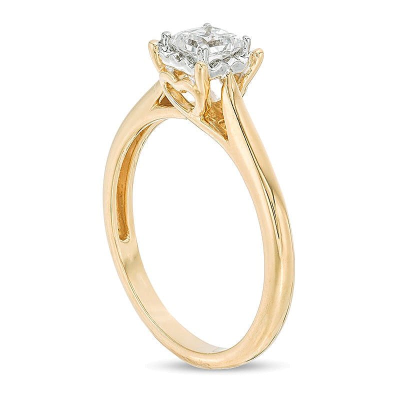 0.38 CT. Princess-Cut Diamond Solitaire Engagement Ring in 10K Gold