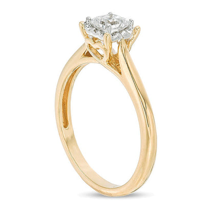 0.38 CT. Princess-Cut Diamond Solitaire Engagement Ring in 10K Gold
