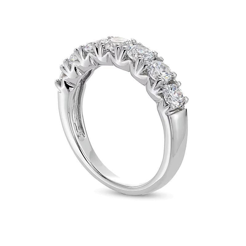 1.5 CT. TW Seven Stone Lab-Grown Diamond Anniversary Band in 14K White Gold (F/SI2)