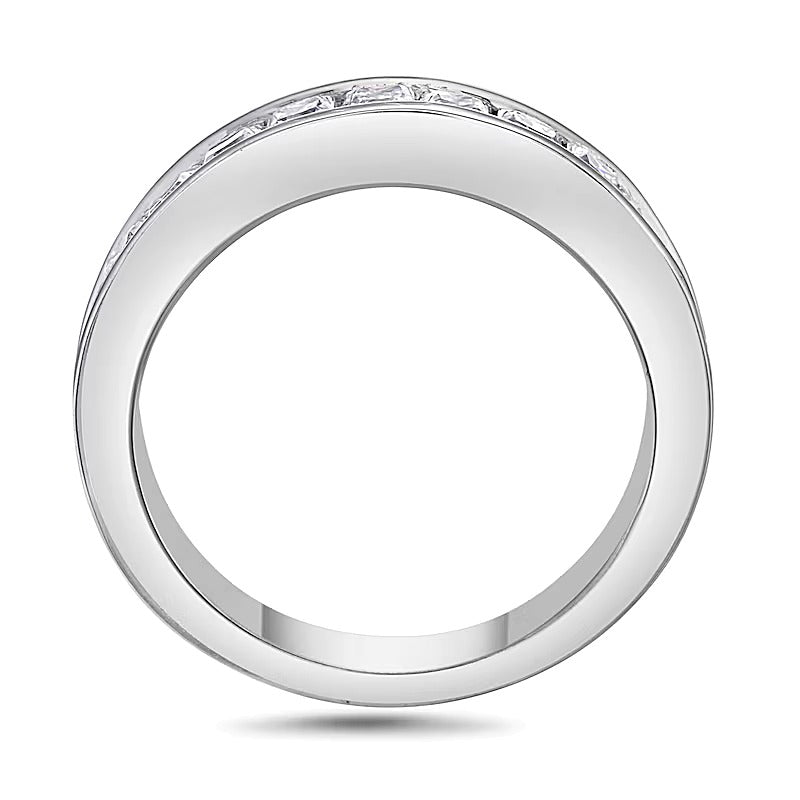 1.5 CT. TW Princess-Cut Diamond Wedding Band in 14K White Gold (H/VS2)