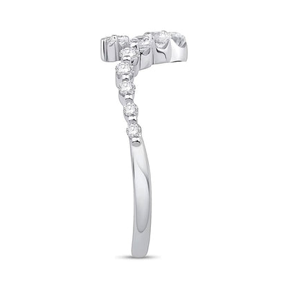 0.5 CT. TW Lab-Grown Diamond Bypass Ring in 10K White Gold (F/VS2)