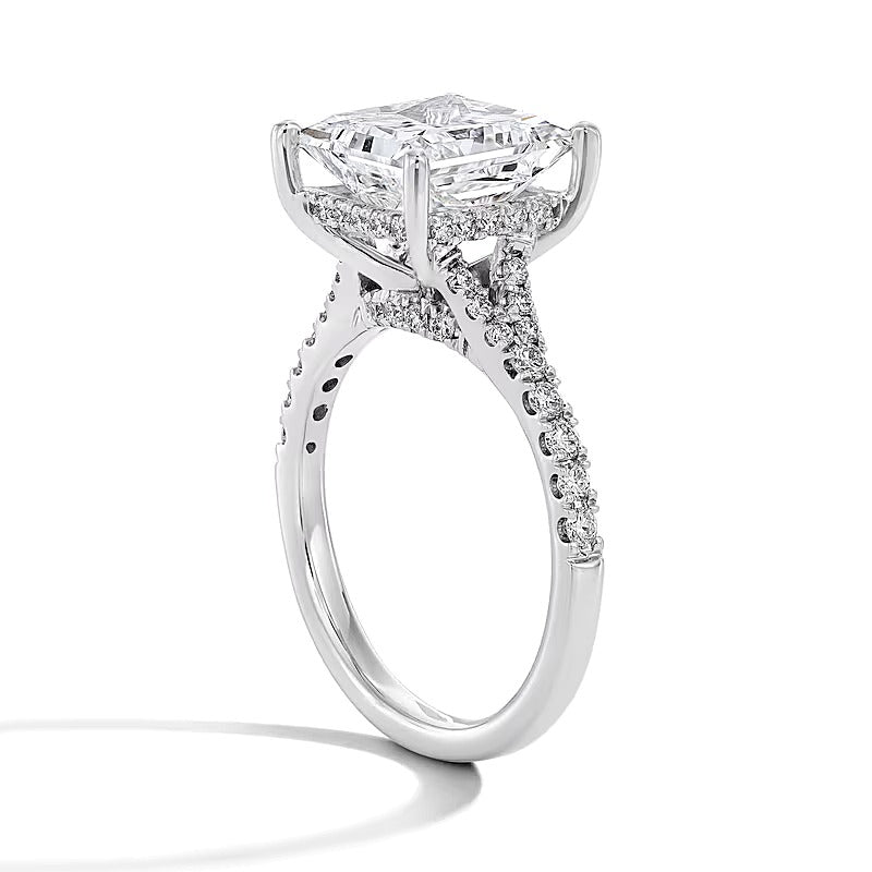 4.5 CT. TW Princess-Cut Lab-Grown Diamond Split Shank Engagement Ring in 14K White Gold (F/SI2)