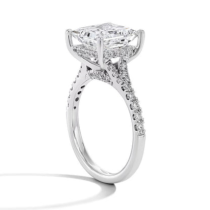 4.5 CT. TW Princess-Cut Lab-Grown Diamond Split Shank Engagement Ring in 14K White Gold (F/SI2)