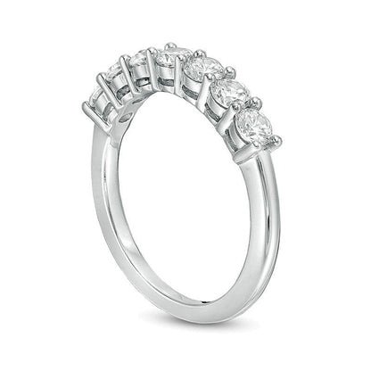 0.75 CT. TW Diamond Seven Stone Anniversary Band in 10K White Gold