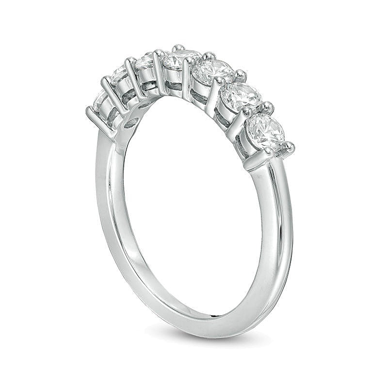 0.75 CT. TW Diamond Seven Stone Anniversary Band in 10K White Gold
