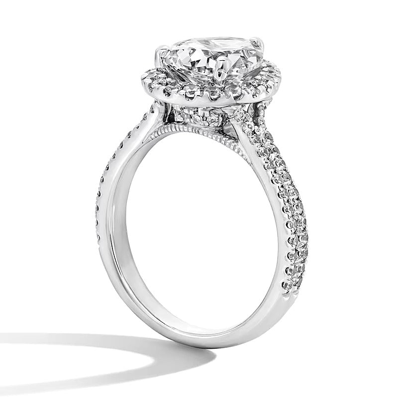 2.63 CT. TW Pear-Shaped Lab-Grown Diamond Frame Ring in 14K White Gold (F/SI2)