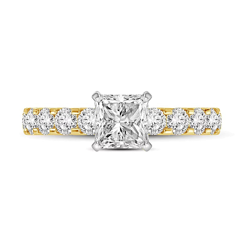 2.5 CT. TW Princess-Cut Diamond Engagement Ring in 14K Gold (I/I2)
