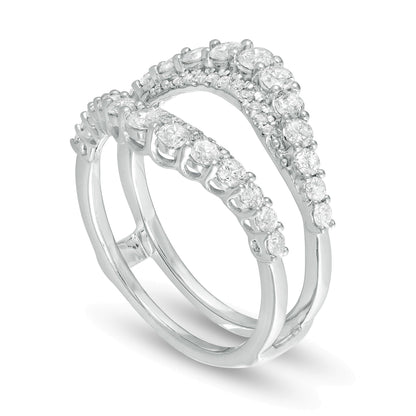 1.0 CT. TW Diamond Contour Solitaire Enhancer in 10K White Gold