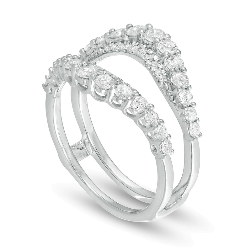 1.0 CT. TW Diamond Contour Solitaire Enhancer in 10K White Gold