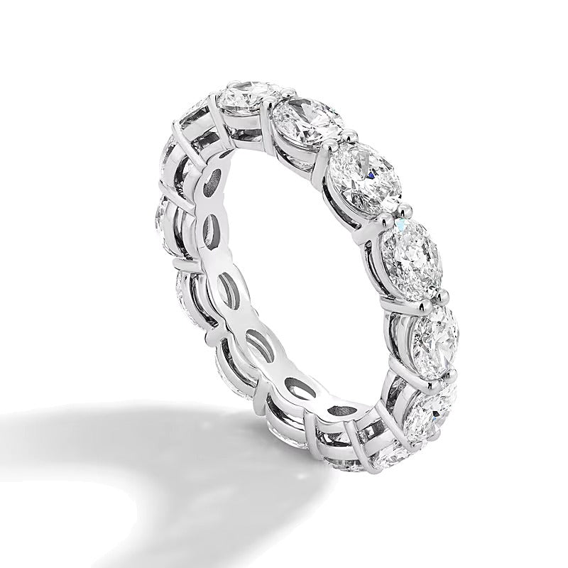 3.33 CT. TW Oval Diamond Eternity Band in 14K White Gold (I/SI2) - Size 8