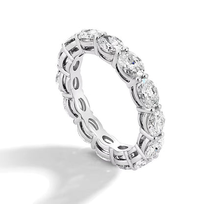 3.33 CT. TW Oval Diamond Eternity Band in 14K White Gold (I/SI2) - Size 8