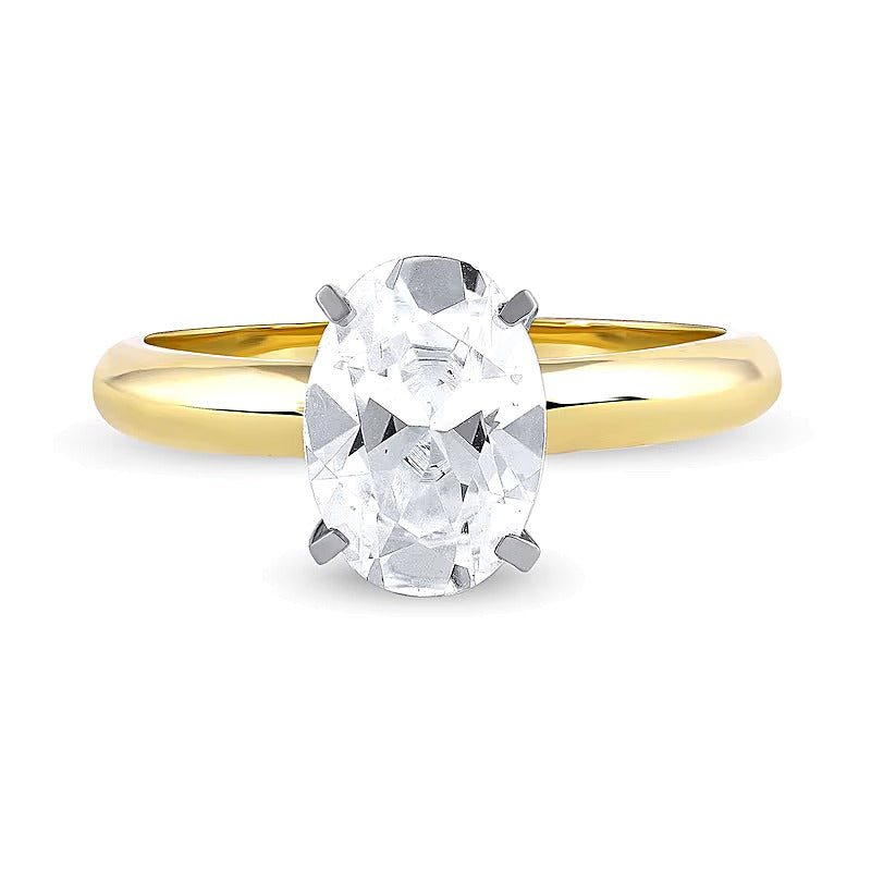 2.0 CT. Oval Lab-Grown Diamond Solitaire Engagement Ring in 14K Gold (F/VS2)