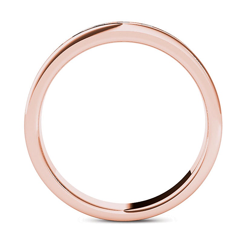 0.5 CT. TW Diamond Seven Stone Wedding Band in 14K Rose Gold