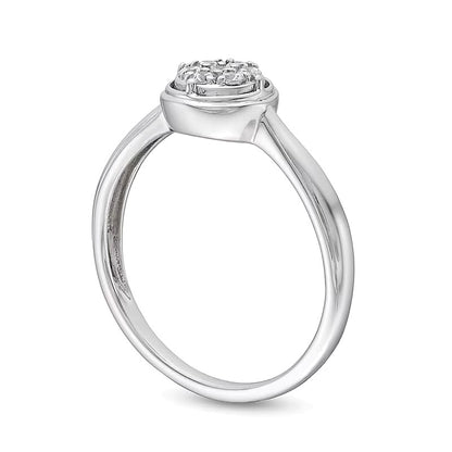 0.17 CT. TW Multi-Diamond Frame Ring in 10K White Gold