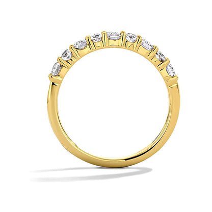 1.0 CT. TW Emerald-Cut and Oval Lab-Grown Diamond Anniversary Band in 10K Gold (F/VS2)