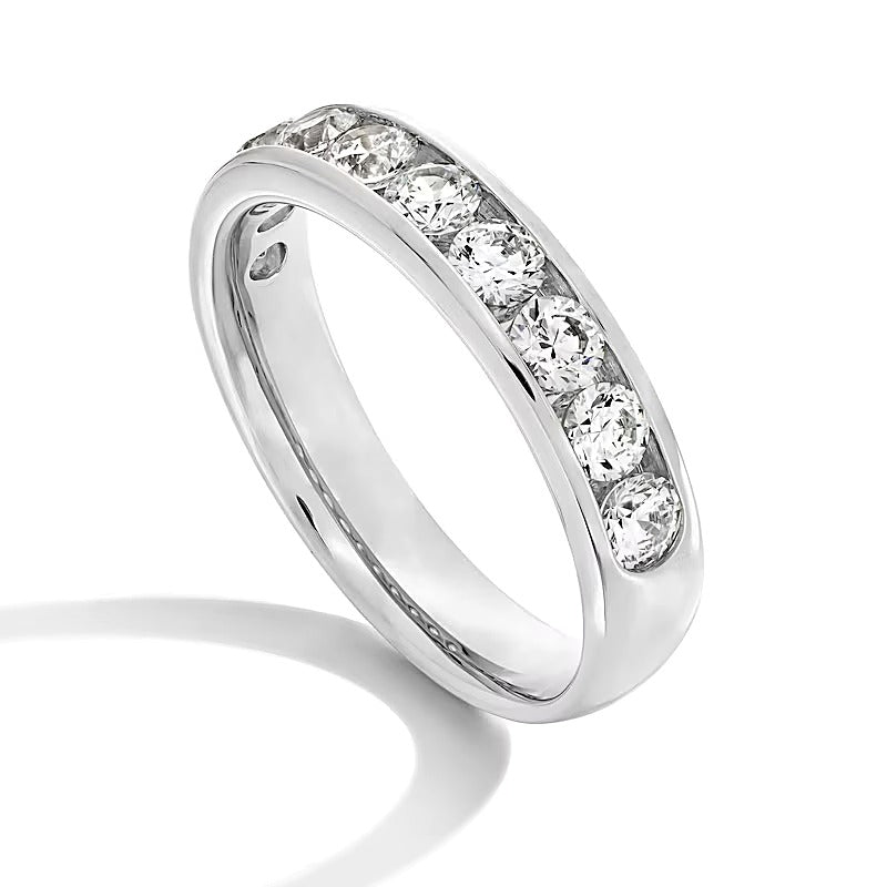 1.5 CT. TW Lab-Grown Diamond Channel Ten Stone Band in 10K White Gold (F/VS2)
