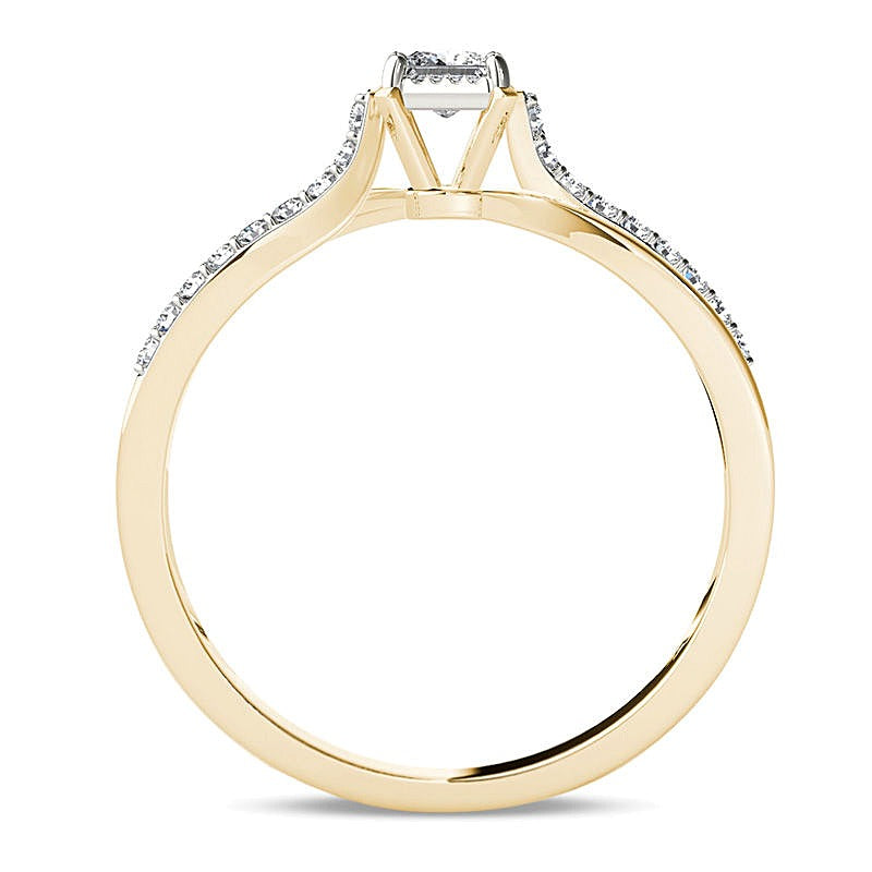 0.25 CT. TW Princess-Cut Diamond Split Shank Engagement Ring in 14K Gold