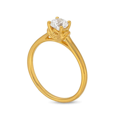 0.5 CT. Diamond Solitaire Engagement Ring in 14K Gold
