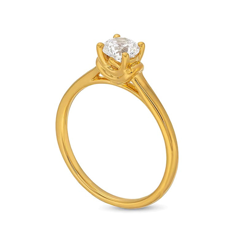 0.5 CT. Diamond Solitaire Engagement Ring in 14K Gold
