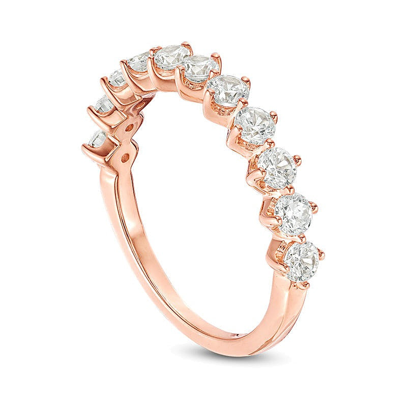 1.0 CT. TW Diamond Eleven Stone Anniversary Band in 10K Rose Gold