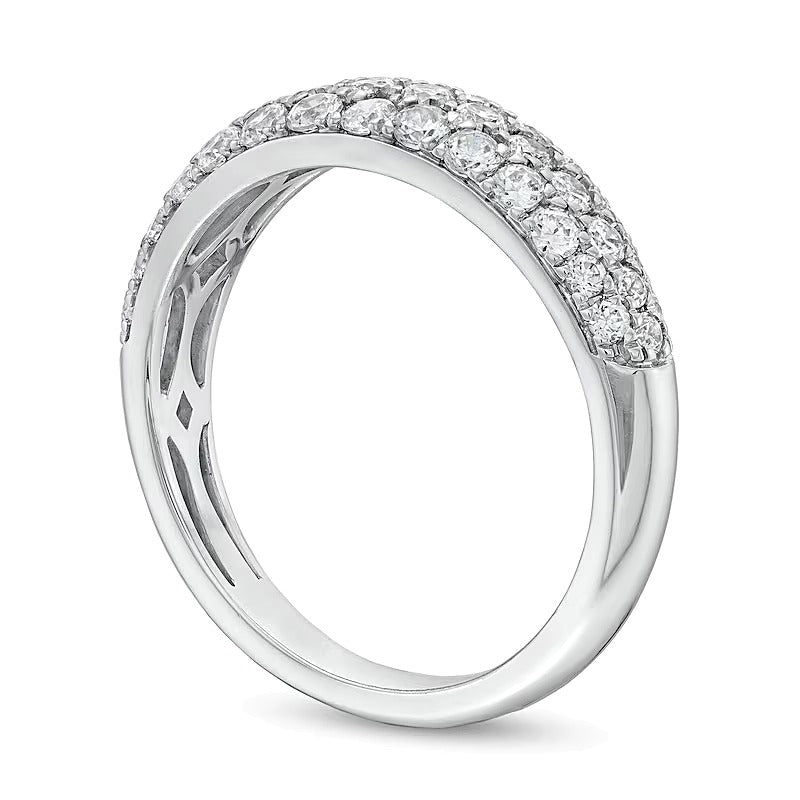 1.0 CT. TW Diamond Multi-Row Band in Platinum