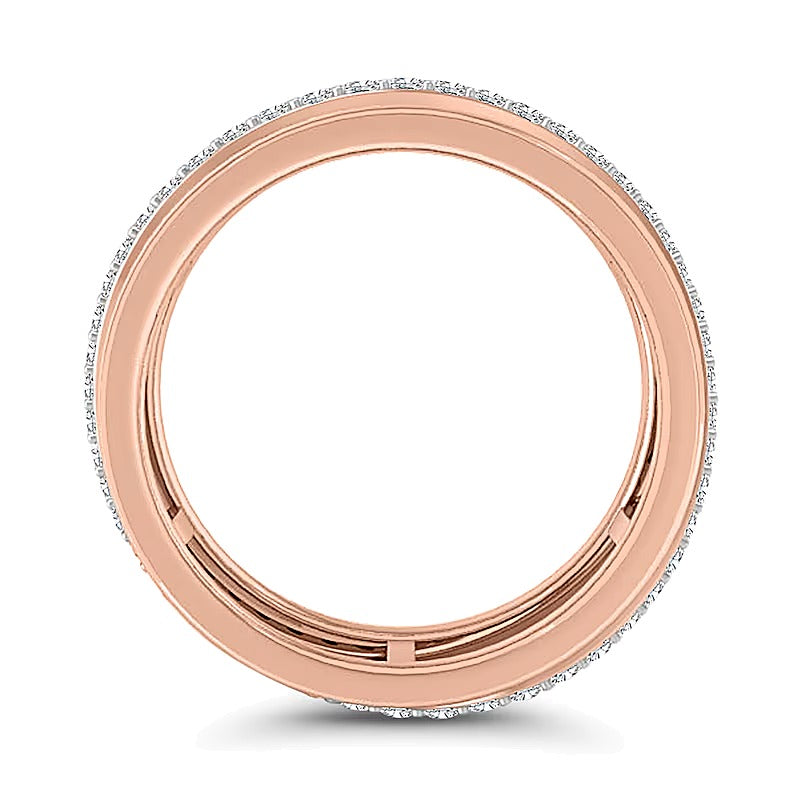 0.38 CT. TW Diamond Infinity Profile Open Shank Band in 10K Rose Gold