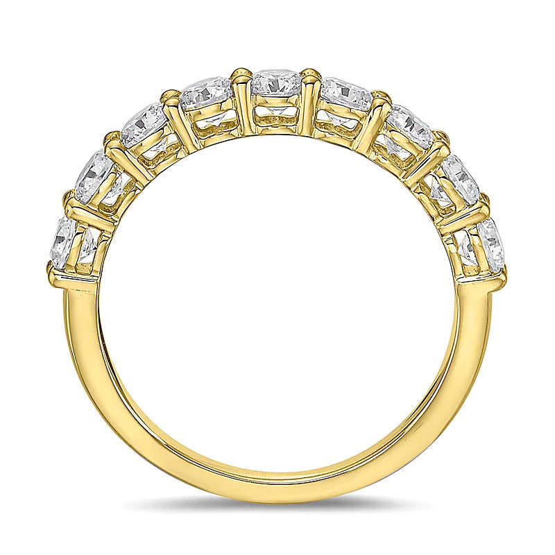 1.25 CT. TW Diamond Nine Stone Band in 10K Gold (I/I2)
