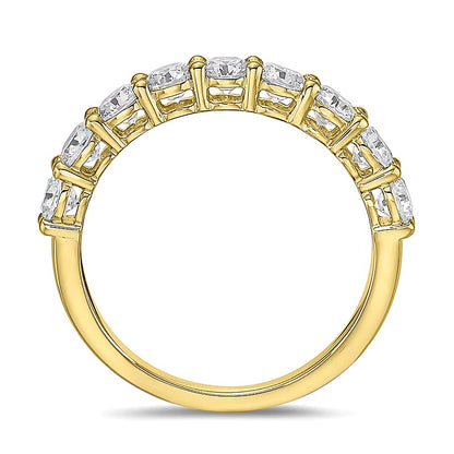 1.25 CT. TW Diamond Nine Stone Band in 10K Gold (I/I2)