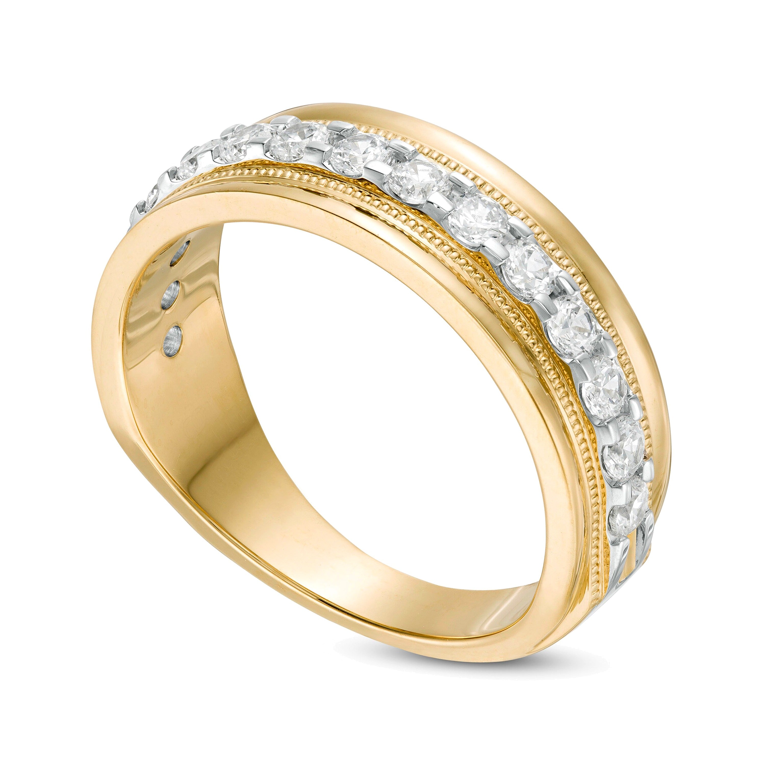 1.0 CT. TW Diamond Milgrain Wedding Band in 10K Gold