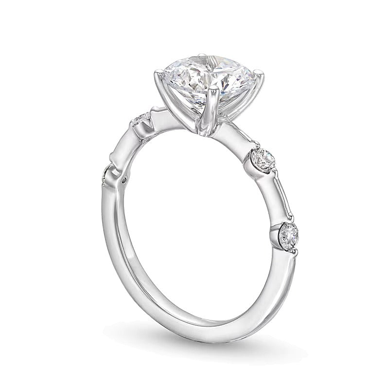 2.25 CT. TW Lab-Grown Diamond Station Engagement Ring in 14K White Gold (F/SI2)