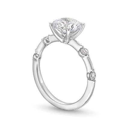 2.25 CT. TW Lab-Grown Diamond Station Engagement Ring in 14K White Gold (F/SI2)
