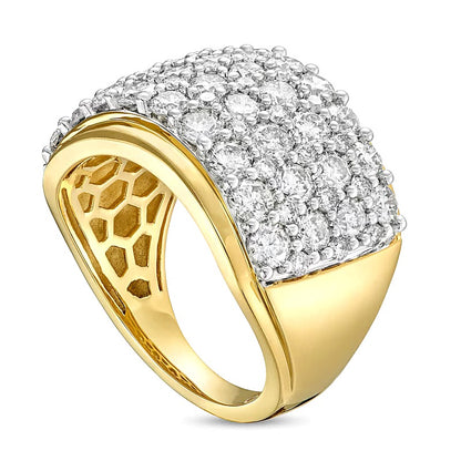 3.5 CT. TW Diamond Multi-Row Anniversary Band in 10K Gold