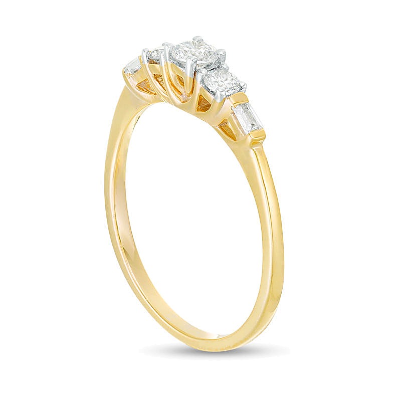0.33 CT. TW Diamond Three Stone Engagement Ring in 10K Gold